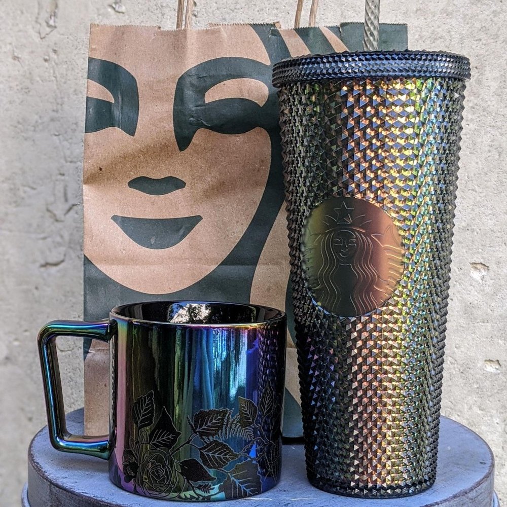 Starbucks 2020 Iridescent Black Mug & Tumbler - Picture 1 of 8